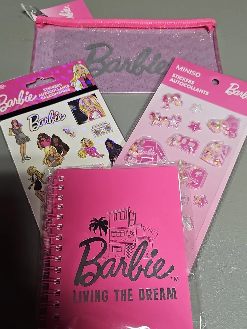 Barbie Back-to-School Stationary Bundle Set Pink Living The Dream NWT